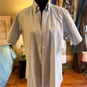 Ralph Lauren Light Blue Striped Button Down Shirt
